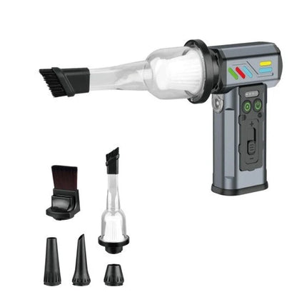 Handheld cordless vacuum cleaner with multiple interchangeable cleaning nozzle attachments